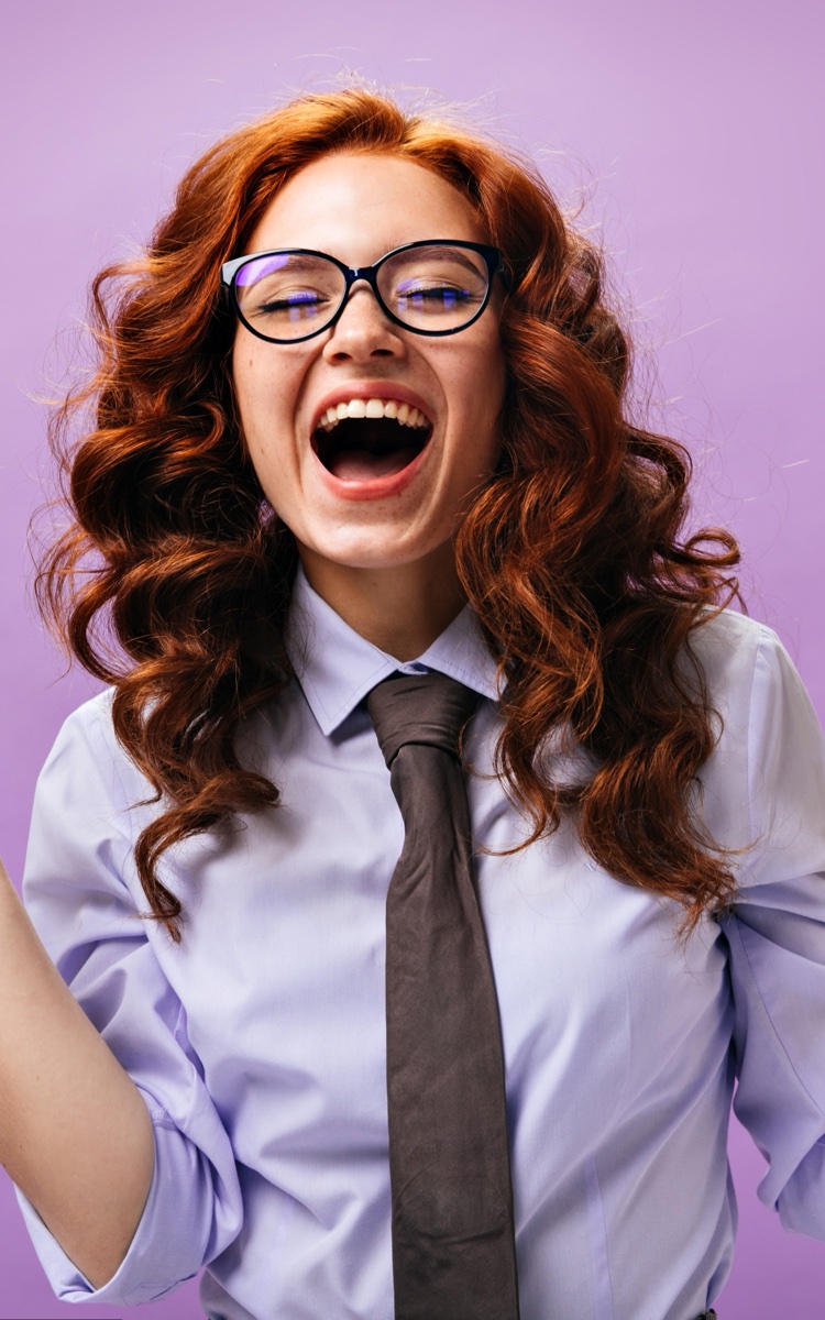 Professional celebrating successful migration